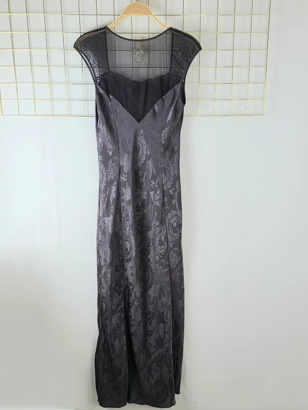 Victoria's Secret Gold Label Vintage Dark Gray Whimsigoth Maxi Gown